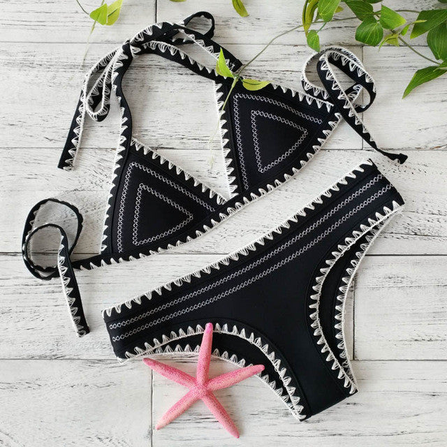 VSHA 2017 New Push up neoprene bikini set women sexy Bikini Sexy Swimwear Store VSHA 2017 New Push up neoprene bikini set women sexy Bikini Sexy Swimwear Store